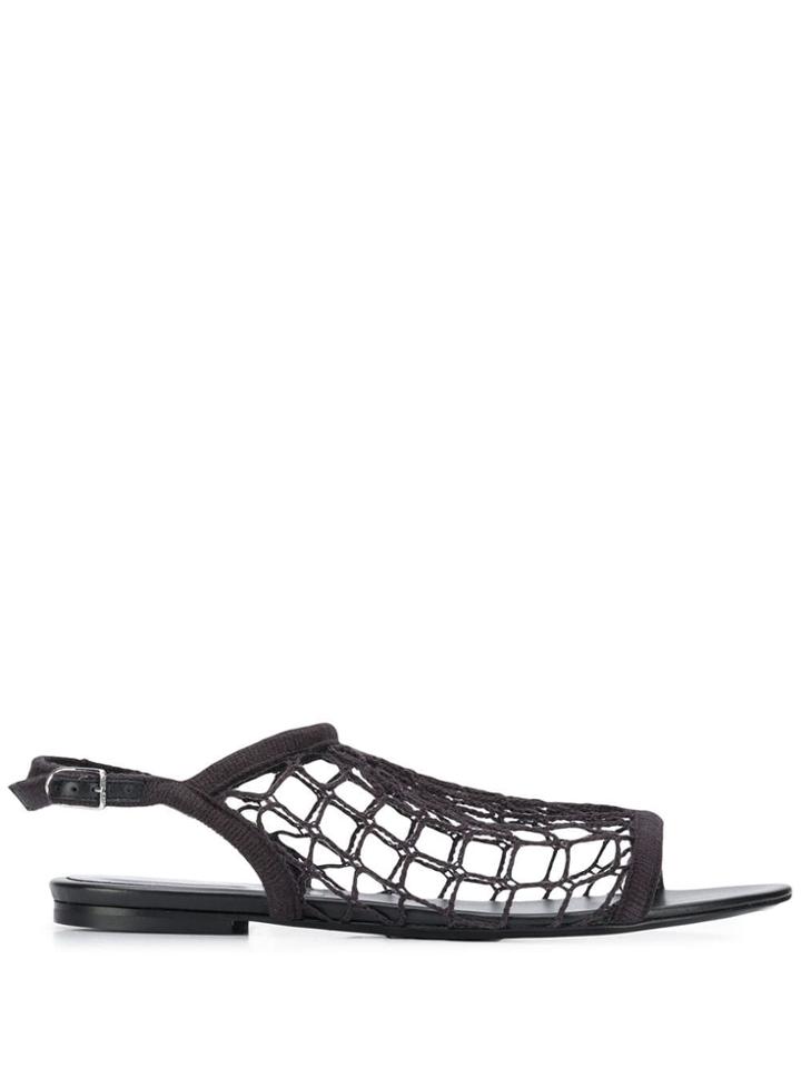Sonia Rykiel Fishnet Sandals - Black