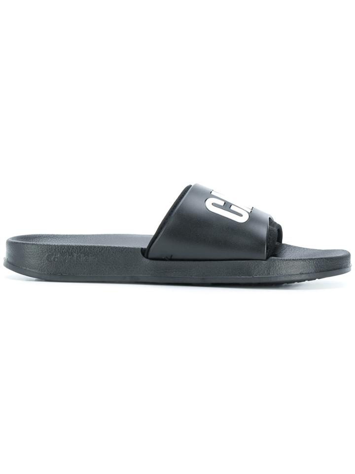 Calvin Klein Logo Sliders - Black