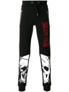 Philipp Plein - Printed Slim-fit Joggers - Men - Cotton - M, Black, Cotton