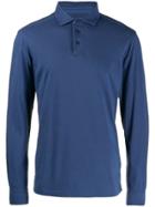 Hackett Long-sleeved Polo Shirt - Blue