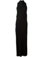 Rick Owens Sleeveless Column Dress, Women's, Size: 40, Black, Virgin Wool