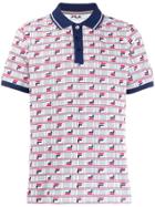 Fila Logo Print Polo Shirt - White