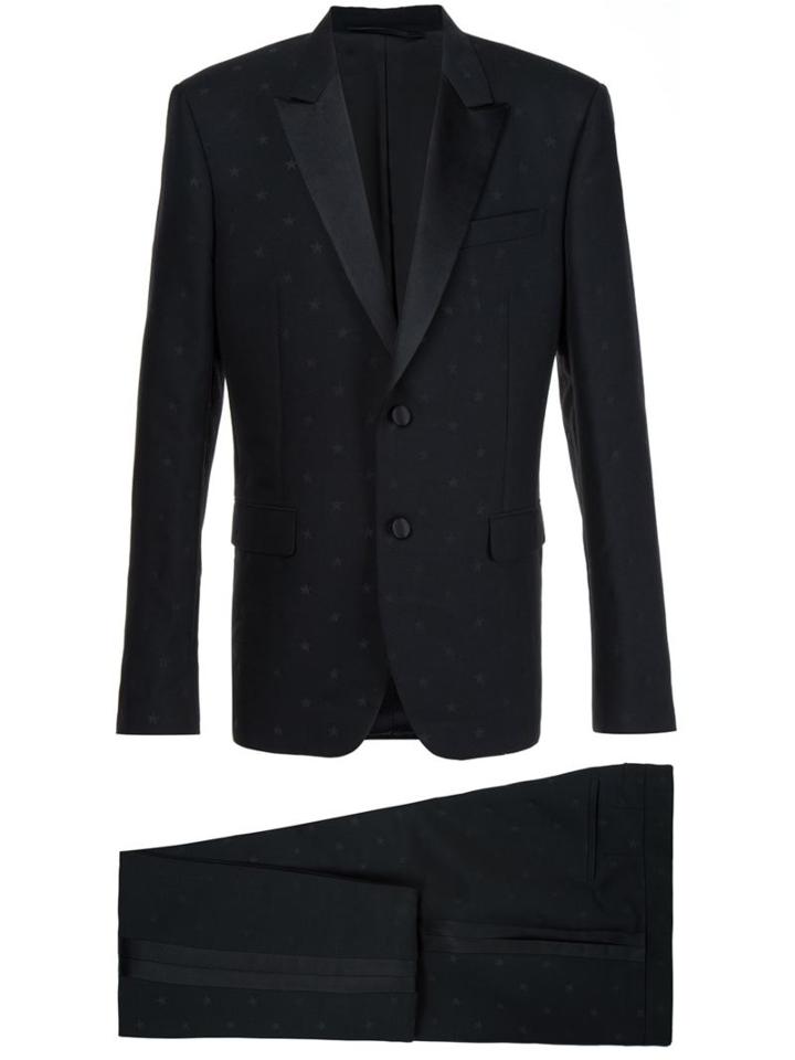 Givenchy Star Print Suit, Men's, Size: 50, Black, Viscose/wool
