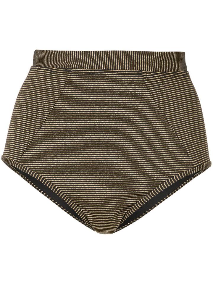 Suboo Nadia High-waisted Bikini Bottom - Gold