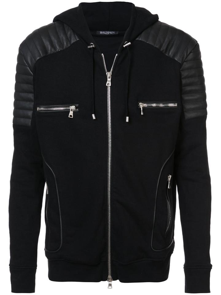 Balmain Biker Sweatshirt - Black