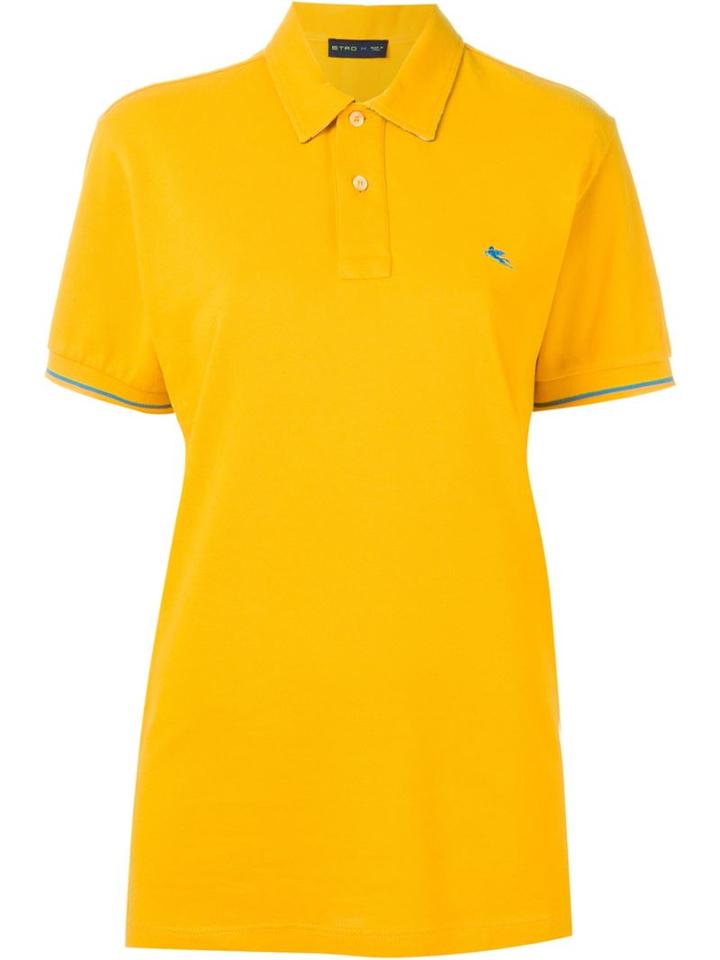 Etro Classic Polo Shirt, Women's, Size: M, Yellow/orange, Cotton