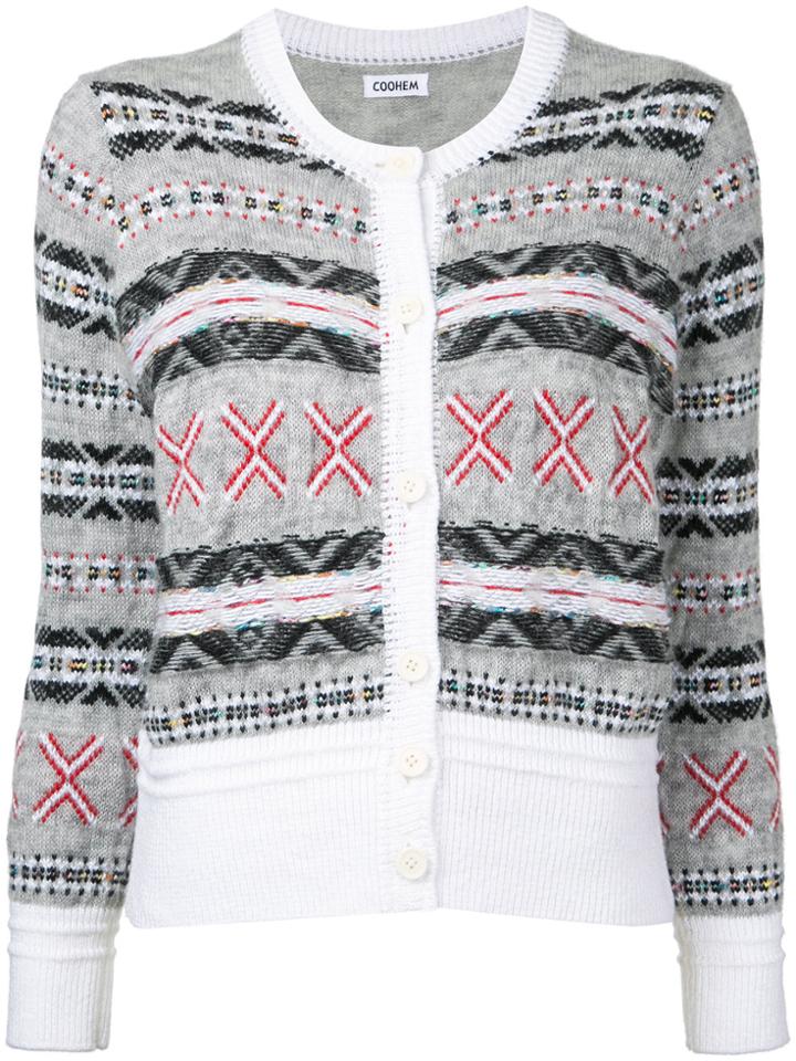 Coohem Fair Isle Cardigan - Grey