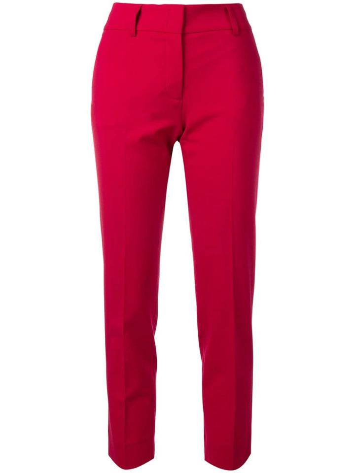 Piazza Sempione Cropped Mid Rise Trousers - Red