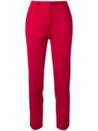 Piazza Sempione Cropped Mid Rise Trousers - Red