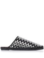 Castañer Zig-zag Patterned Mules - Black