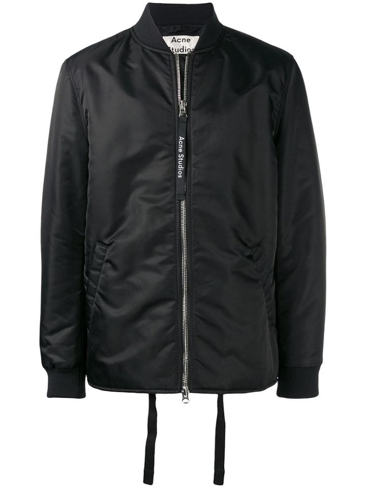 Acne Studios Zipped Bomber Jacket - Black
