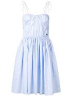 Miu Miu Gingham Tie-strap Dress - Blue