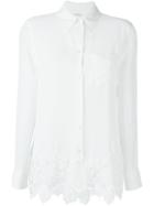 Equipment Embroidered Shirt, Women's, Size: Xs, White, Silk