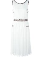 Diane Von Furstenberg Snakeskin Detail Dress, Women's, Size: 6, White, Polyester/spandex/elastane/silk/polyester