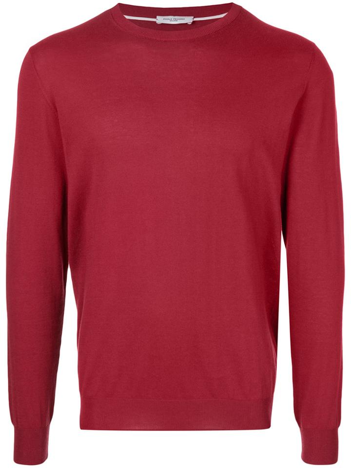 Paolo Pecora Crew Neck Sweater - Red