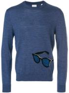 Paul Smith Sunglasses Embroidered Sweater - Blue