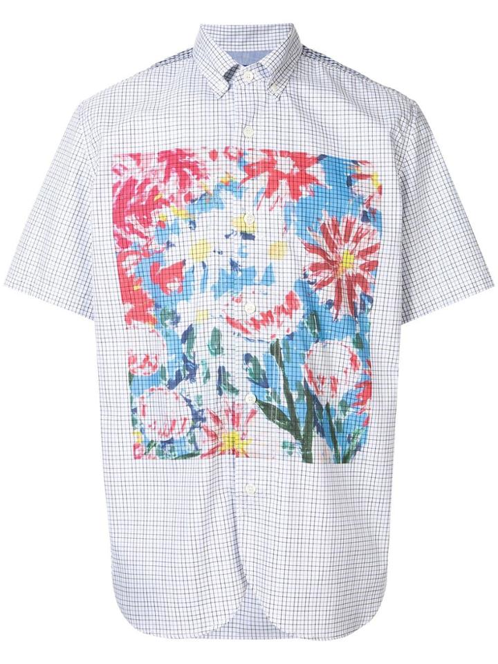 Junya Watanabe Man Mixed-print Shirt - White