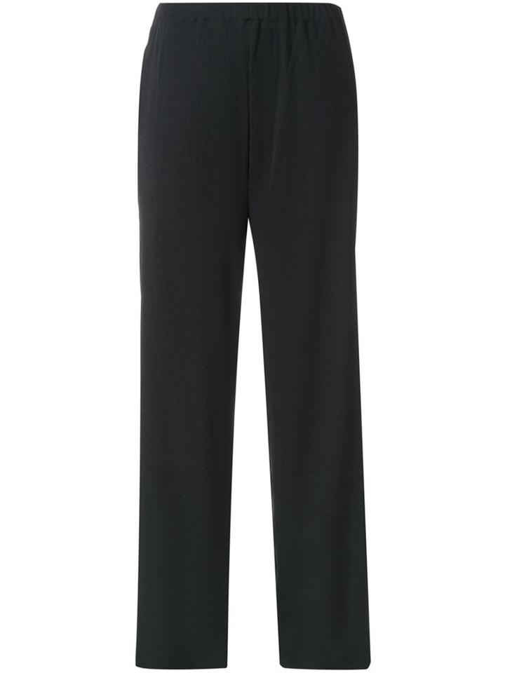 G.v.g.v. Ribbed Jersey Wide Trousers, Women's, Size: Xs, Black, Polyester