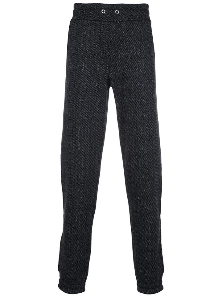 Mostly Heard Rarely Seen Frayed Patterned Joggers - Grey