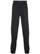 Mostly Heard Rarely Seen Frayed Patterned Joggers - Grey