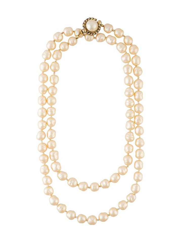 Chanel Vintage Faux Pearl Necklace, Women's