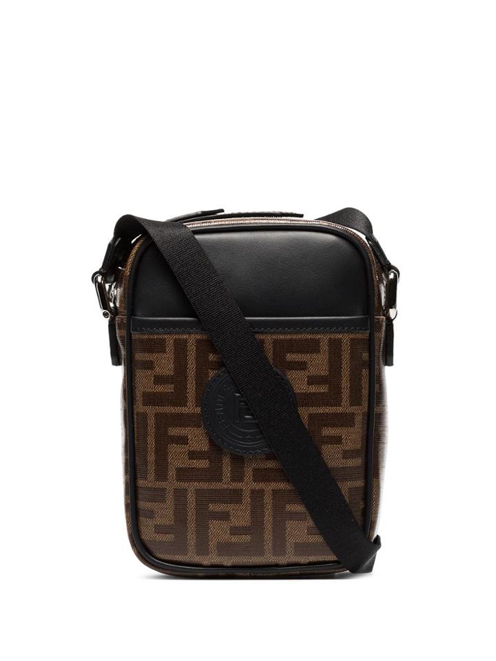 Fendi Small Ff Messenger Bag - Brown