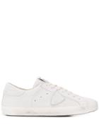 Philippe Model Flat Lace Up Sneakers - White