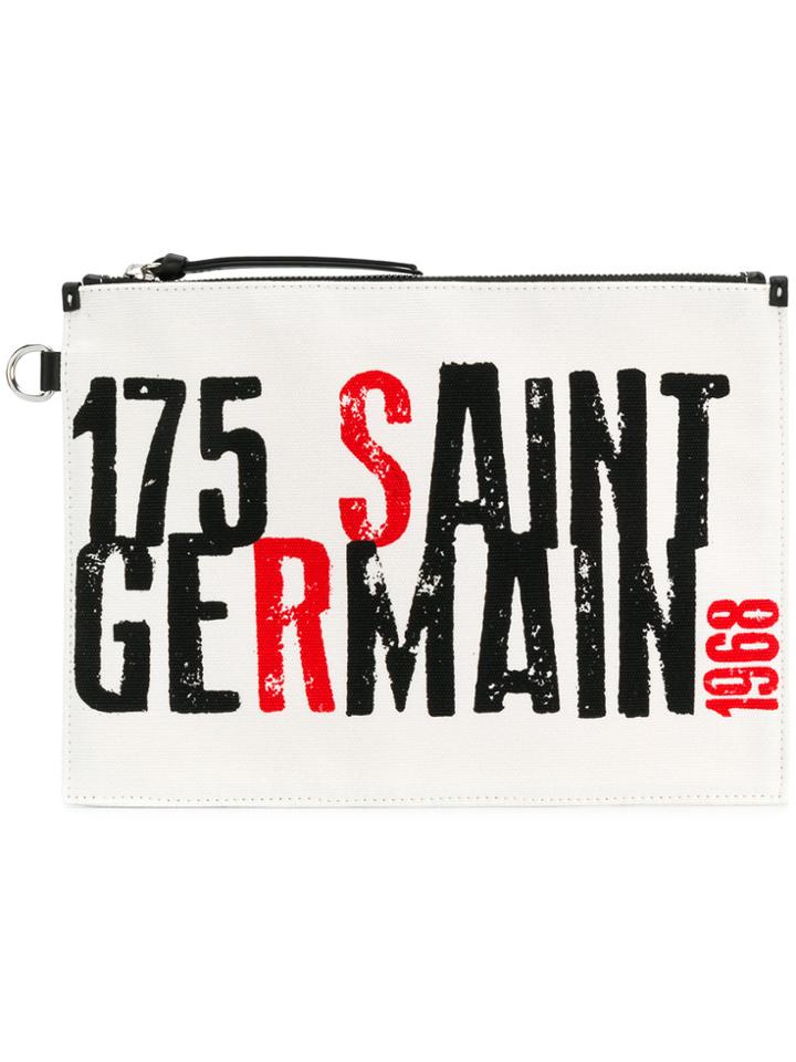 Sonia Rykiel Saint Germain Printed Clutch - White