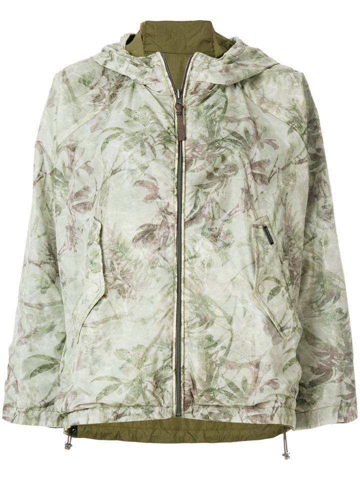 Woolrich Printed Reversible Hooded Jacket - Green
