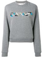 Carven Sequin Logo Sweatshirt - Grey