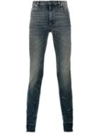 Maison Margiela Distressed Effect Skinny Jeans, Men's, Size: 36, Blue, Cotton/spandex/elastane