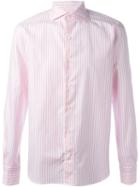 Gabriele Pasini Striped Shirt, Men's, Size: 41, Pink/purple, Cotton
