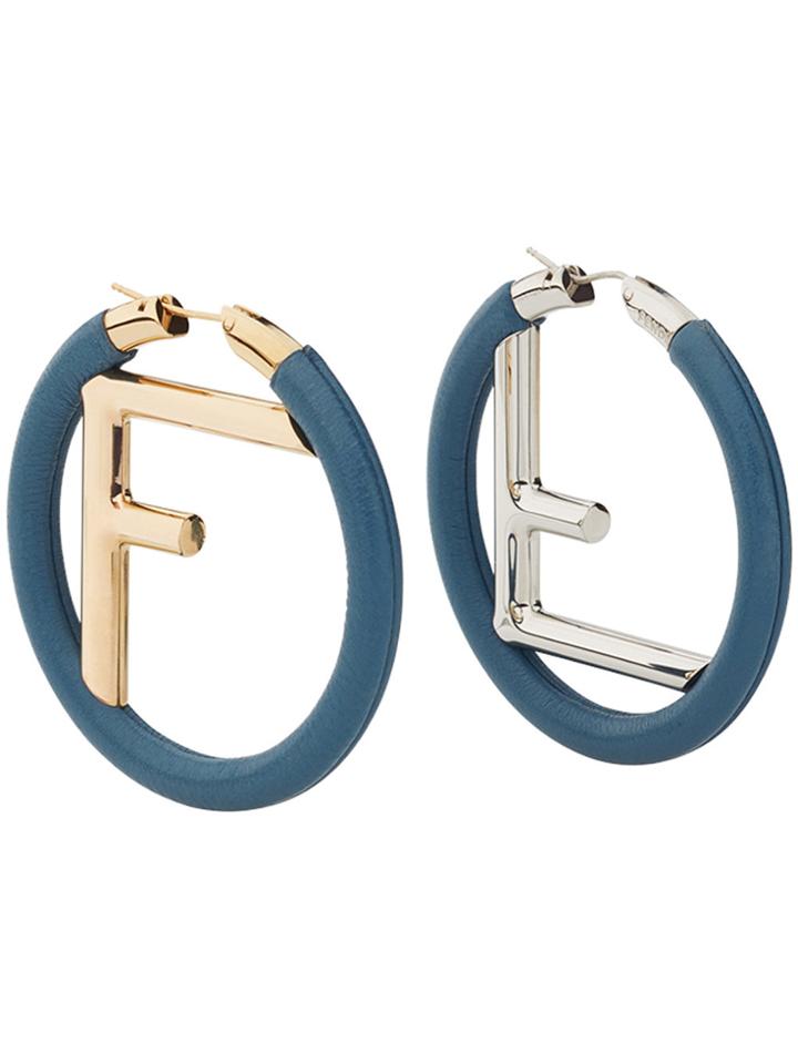 Fendi F Is Fendi Earrings - Blue