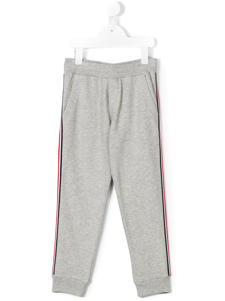 Moncler Kids - Side Stripes Sweatpants - Kids - Cotton - 8 Yrs, Grey