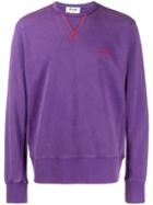 Acne Studios Embroidered Logo Sweatshirt - Purple