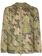 Burberry Monogram Print Hooded Jacket - Green