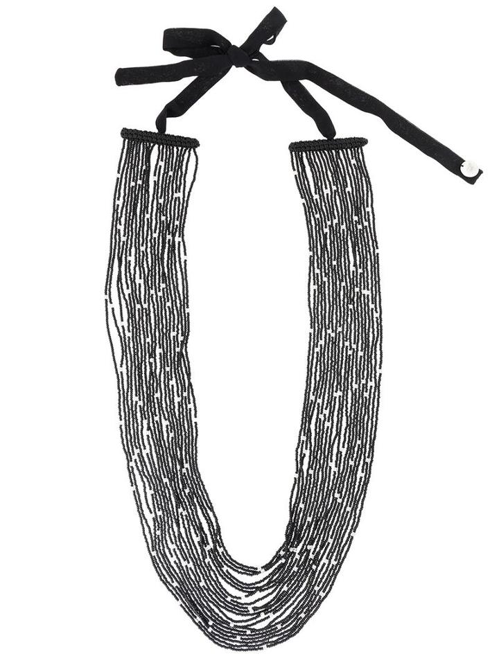 Maria Calderara Long Necklace, Women's, Black