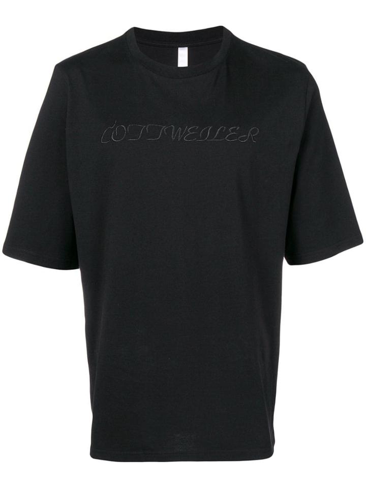 Cottweiler Embroidered Logo T-shirt - Black