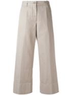 Aspesi Cropped Trousers, Size: 42, Nude/neutrals, Cotton/linen/flax