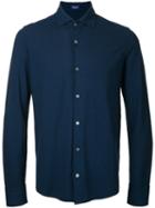 Drumohr - Plain Shirt - Men - Cotton - 50, Blue, Cotton