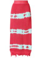 Msgm Tie Dye Jersey Skirt - Pink