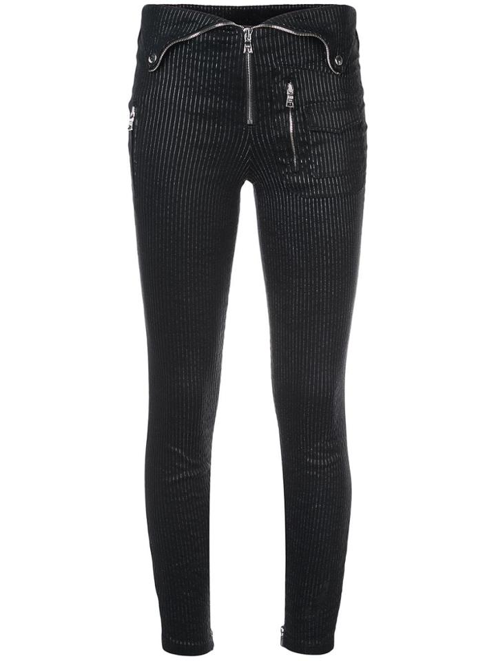 Rta Skinny Zip Detail Trousers - Black