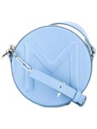 Mugler - Round Crossbody Bag - Women - Leather - One Size, Women's, Blue, Leather