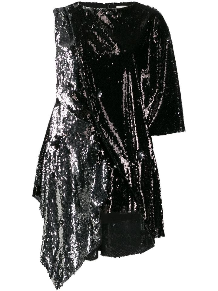 Marques'almeida Draped Sequin Blouse - Black