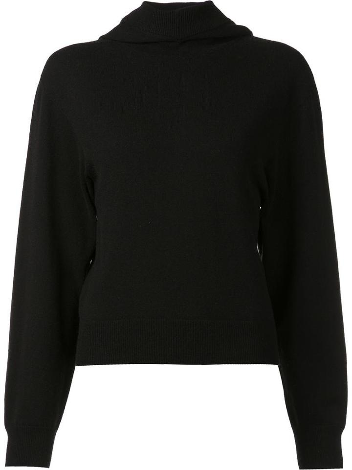 Calvin Klein Collection Hooded Jumper, Women's, Size: Small, Black, Cashmere