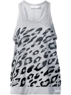 Adidas By Stella Mccartney Essentials Leopard Tank Top, Women's, Size: Xs, Grey, Polyester/lyocell