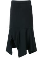 Victoria Beckham Asymmetric Slit Skirt - Black