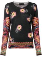 Etro Patterned Pullover - Black
