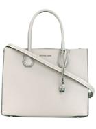 Michael Michael Kors - Large Tote - Women - Calf Leather/nylon - One Size, Women's, Nude/neutrals, Calf Leather/nylon