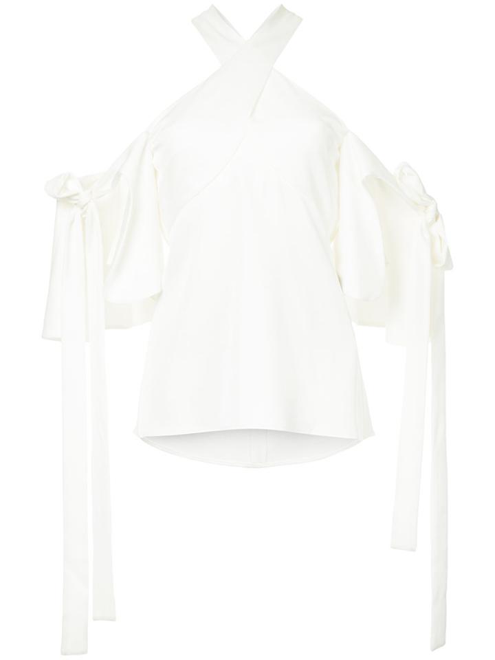 Ellery Merthiolate Halter Neck Top - White